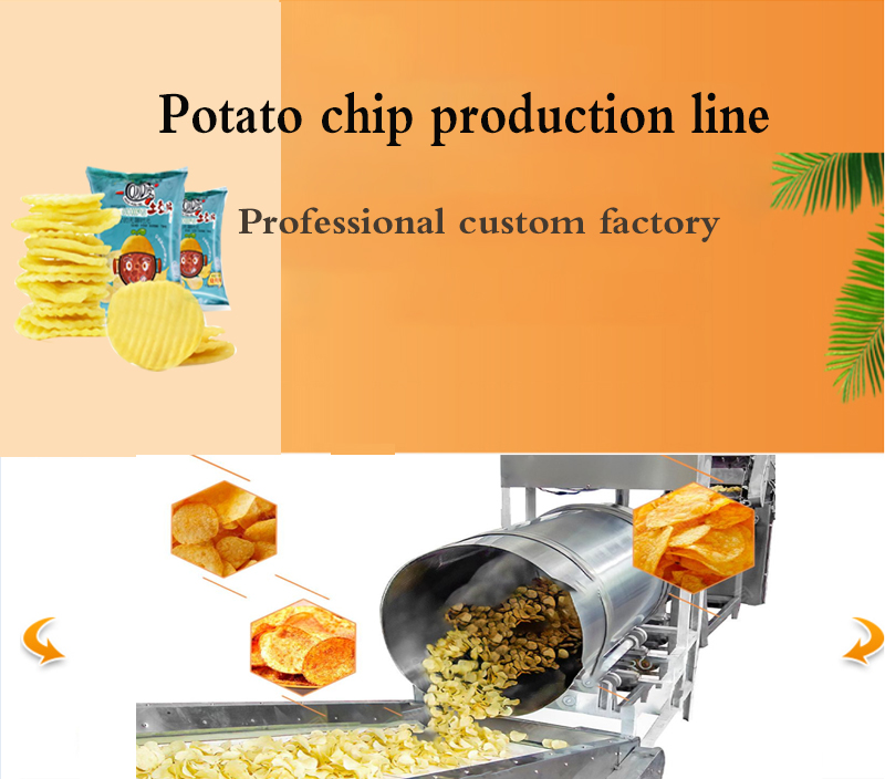 French Fries Making Line Potato Chips Producting Machine Sweet Potato Chips Fried Line